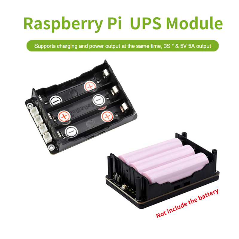 Raspberry Pi Uninterrupted Power Supply Ups 18650 - 라즈베리 파이 5 UPS HAT 지지대