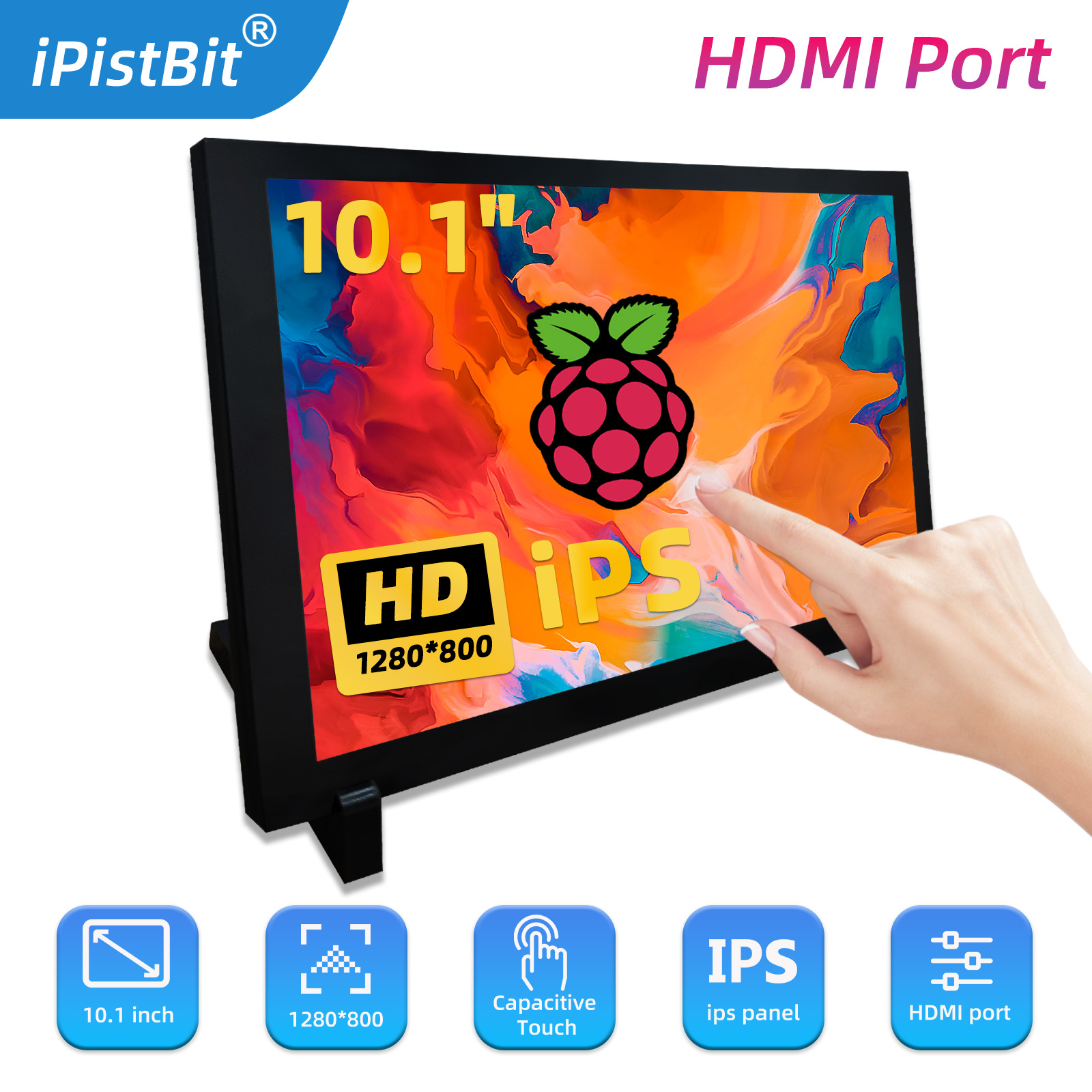 HDMI 정전식 터치 스크린 휴대용 모니터, 라즈베리  - Raspberry Pi 10.1 Inch Capacitive Touch Screen Ips 리뷰 및 가격