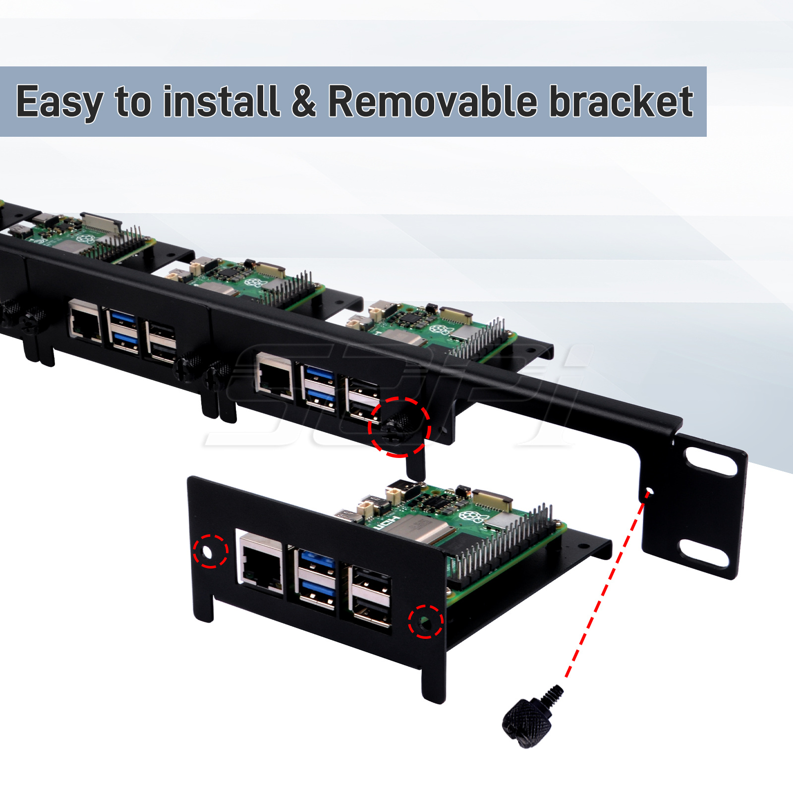 라즈베리 파이 5/4B/3B+ 스틸 브래킷 19인치 5 - Raspberry Pi Rackmount 1U 19 Inch 리뷰 및 가격